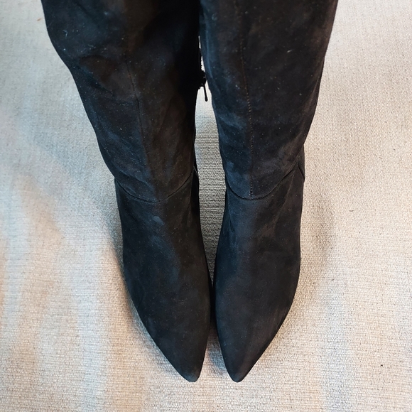 Antonio Melani Suede Leather kitten heels knee-high boots - Picture 4 of 12